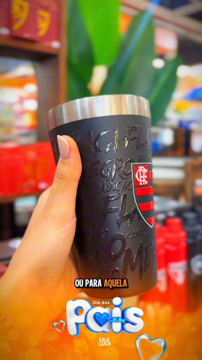 Copo temático disponível na Lelê da Cuca